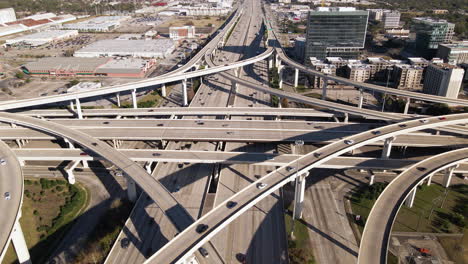 Aerial-view-of-Interstate-I-10-freeway-and-Bellway-8-Houston-Texas