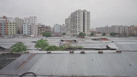 Riesige-Slam-Häuser-Der-Stadt-Dhaka-Aus-Blechschuppen