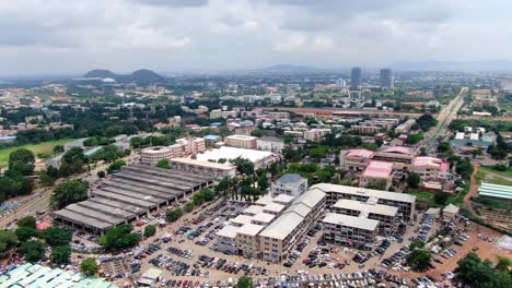 Vista-Escénica-De-Ariel-De-La-Ciudad-De-Abuja,-Nigeria