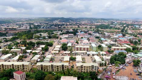 Scenic-Ariel-view-of-Abuja-City-Nigeria,-Residential-Neighborhood-1