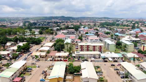 Vista-Escénica-De-Ariel-De-La-Ciudad-De-Abuja,-Nigeria,-Barrio-Residencial