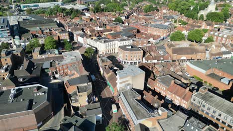 Town-centre-AylesburyÂ Buckinghamshire,-UK-drone-aerial-view