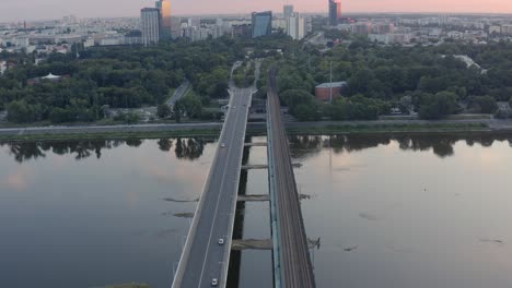 Establishing-aerial-shot-of-Warsaw