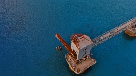 Drone-Shot-Of-A-Sugar-Cane-Pier-Located-In-Aguadilla,-Puerto-Rico