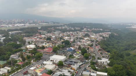 The-capital-of-Guatemala,-Guatemala-City,-is-a-stunning-metropolis-in-Central-America-that-was-captured-by-a-drone-in-an-overhead-view