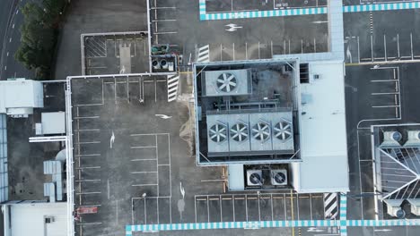 Car-park-on-building-top-bird-view