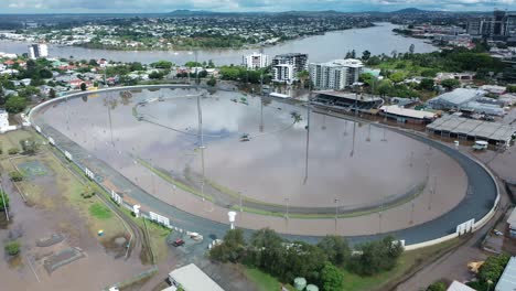Drone-footage-of-flooded-Eagle-Farm-Racecourse