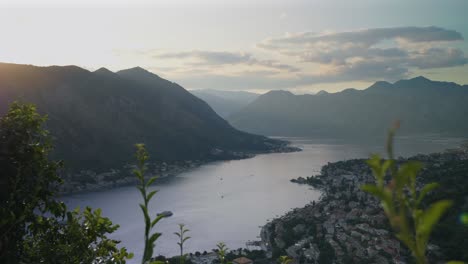 Montenegro-Kotor-Panorama-Dämmerung-Zeitraffer