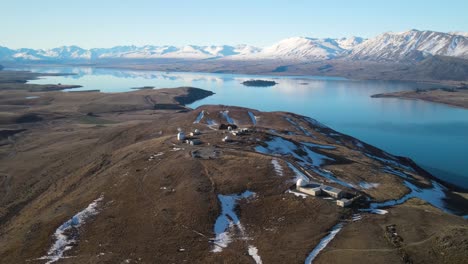 Amazing-panoramic-view-of-Lake-Tekapo-and-astronomical-observatory