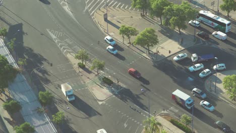 Aerial-point-of-view-of-road-streen-intersection-and-pedestrian-crossing-high-aerial-point-of-view