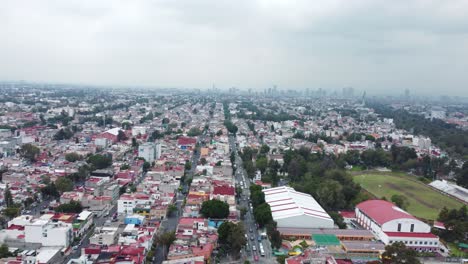 Schieberegler-Erschossen-Stadtansicht,-Häuser,-Mexiko-Stadt