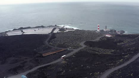 Blick-Von-Einer-Fliegenden-Drohne-Auf-Das-Gebiet-Von-Fuencaliente-Auf-Der-Insel-La-Palma