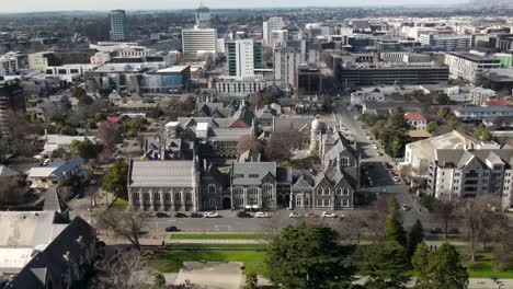 Christchurch,-Paisaje-Urbano-Aéreo-De-Nueva-Zelanda