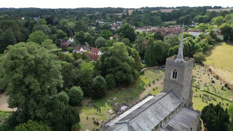 St-Andrews-Church-Much-Hadam-Hertfordshire-England-Drohne-Luftaufnahme
