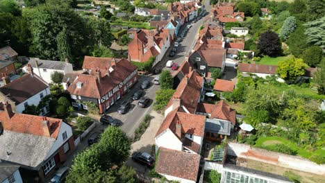 High-Street-Mucho-Hadham-Histórico-Típico-Pueblo-Inglés-Hertfordshire-Vista-Aérea