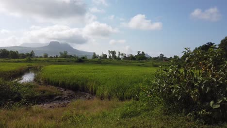 Malerischer-Blick-Auf-Die-Wolken-über-Dem-Gipfel-Des-Mount-Brahmagiri-In-Den-Westlichen-Ghats-Von-Maharashtra-In-Indien-An-Einem-Sonnigen-Tag