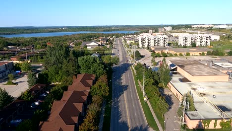 Flying-over-cunndles-rd-barrie-ontario-drone-views-blue-skies-and-the-streets-3