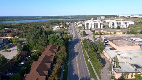 Flying-over-cunndles-rd-barrie-ontario-drone-views-blue-skies-and-the-streets-2