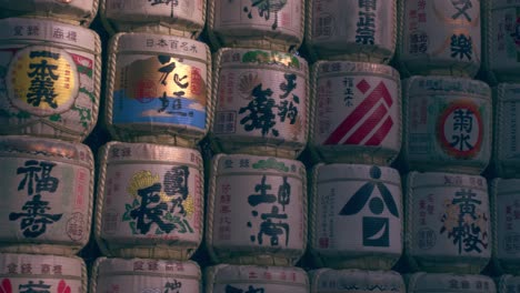 Old-traditional-Japanese-barrels-of-sake-and-wine-during-the-day