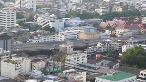 A-shot-of-a-busy-highway-in-Bangkok-in-the-capital-of-Thailand