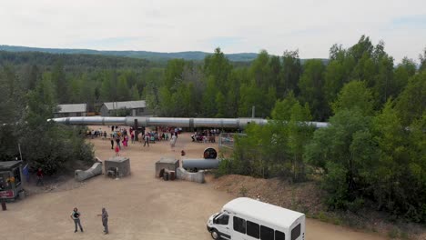 4K-Drohnenvideo-Der-Trans-Alaska-Pipeline-In-Fairbanks,-Ak-Während-Eines-Sonnigen-Sommertages-8