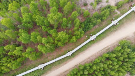 4K-Drohnenvideo-Der-Trans-Alaska-Pipeline-In-Fairbanks,-Ak-Während-Eines-Sonnigen-Sommertages-5