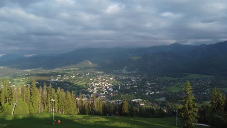 Flyover-of-Gubałówka-Mountain-Range-near-the-Polish-Tatry-Mountains-6