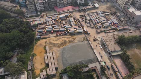 Aerial-view-of-industrial-zone-near-residential-area-in-Dhaka-city