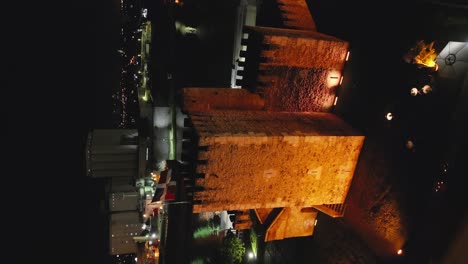 Vertical-Shot-Of-Fortaleza-Ozama-At-Night