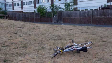 View-of-abandoned-bike-in-front-of-council-estate-in-East-London