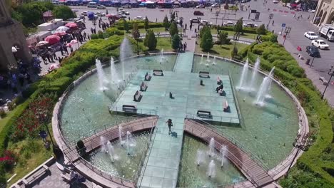 An-aerial-shot-of-the-city-of-Erbil-showing-the-ancient-Erbil-Citadel-and-the-garden-opposite-the-castle-with-water-fountains-and-the-popular-market-11