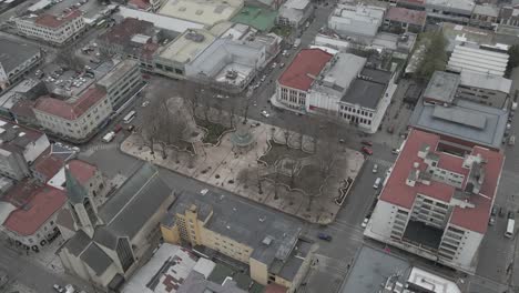 Aerial-view-of-Valdivia-square-located-in-Chile-during-the-day