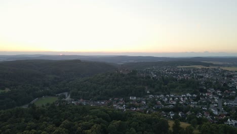 Establishing-Aerial-Shot-Of-Braunfels-Castle-In-Germany