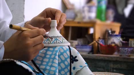 4K-Footage-of-ceramic-manufacture-man-making-handcrafted-pottery-in-a-factory