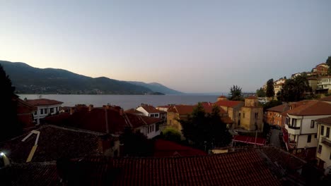 Amanecer-En-El-Lago-Ohrid-En-Macedonia-Del-Norte