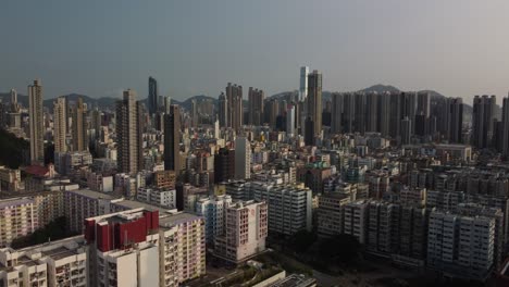 Un-Disparo-Revelador-Desde-Detrás-De-Un-árbol-Del-Horizonte-Y-Los-Edificios-De-Hong-Kong