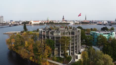 Drone-footage-of-Riga-during-day