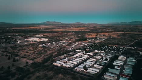 Panoramic-View-Of-Campground-RV-Resort-In-Camp-Verde,-Sedona,-Arizona-USA