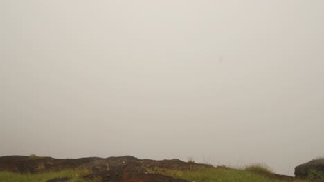 Foggy-Rural-Landscape-In-Sahyadri,-Maharashtra,-India---wide