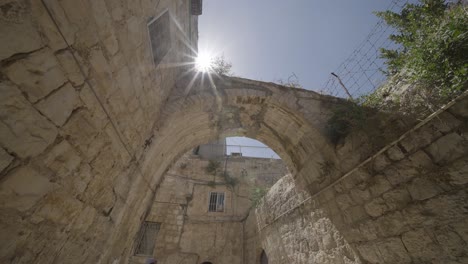 Arco-Antiguo-En-El-Muro-Occidental-En-La-Ciudad-Vieja-De-Jerusalén-En-Israel