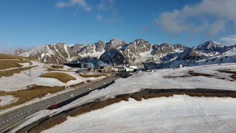 Andorra-ski-station-in-winter,-Spain
