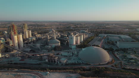 001#-Nesher-Cement-Factory,-Ramla,-israel-Industrial-Area---aerial-pull-out-reveal
