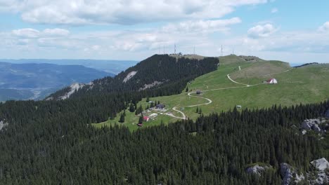 Mountain-trail-distinguished-through-the-mountain-trees