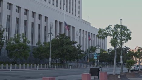 Juzgado-Y-Ayuntamiento-Del-Gobierno,-Los-Angeles,-California,-Estados-Unidos