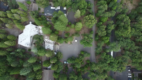 Yosemite-National-Park,-drone-view-on-the-ground