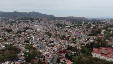 Aerial-shot-of-the-city-of-Guanajuato