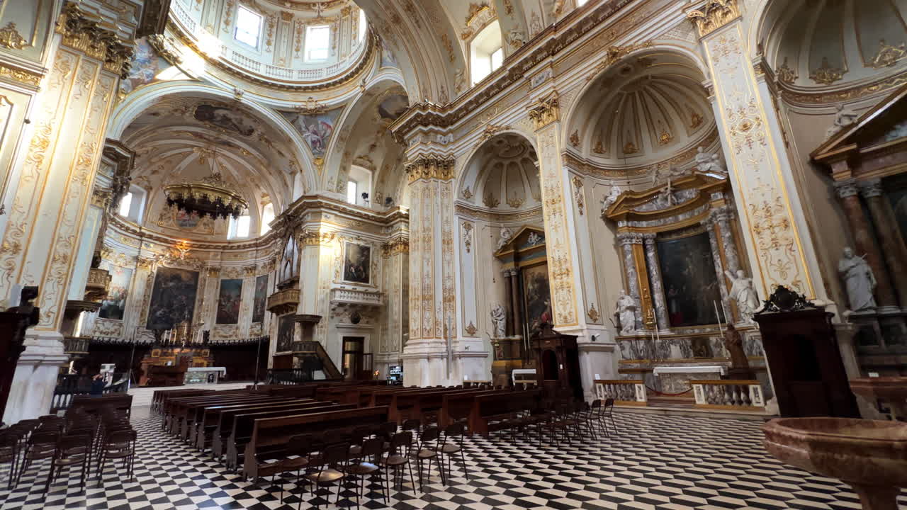 Premium stock video - Inside beautiful and historic cathedral ...