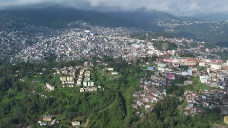 Aerial-view-of-hill-station-located-in-India-and-Myanmar-border