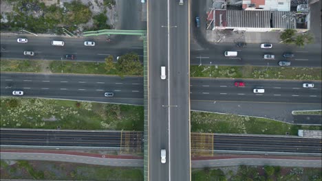 Hyperlapse-Mexiko-Stadtverkehr,-Luftbild
