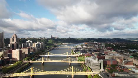 Drone-shot-of-Pittsburgh's-Allegheny-River